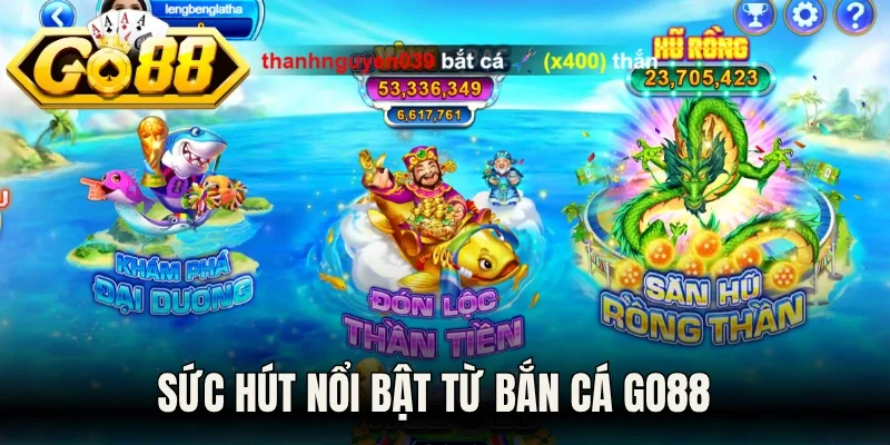 Sức hút nổi bật từ bắn cá Go88 
