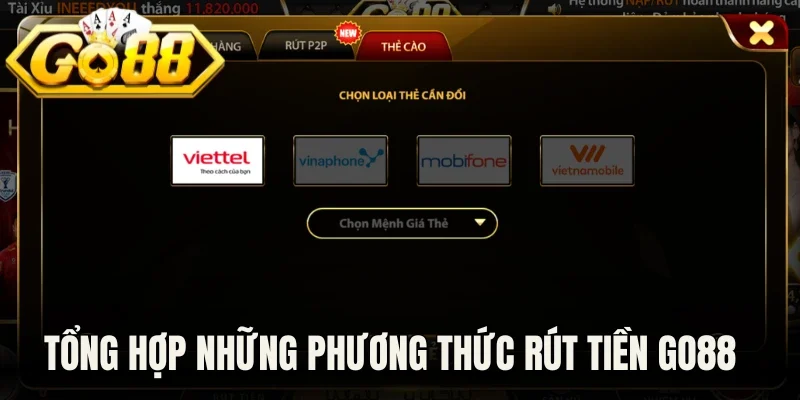 Tổng hợp những phương thức rút tiền Go88 được tin dùng